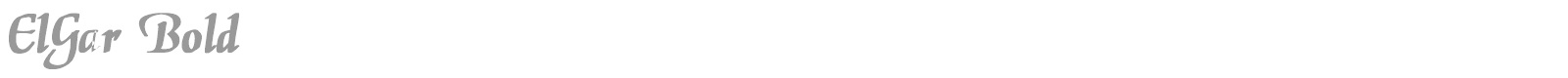 ElGar Bold font preview
